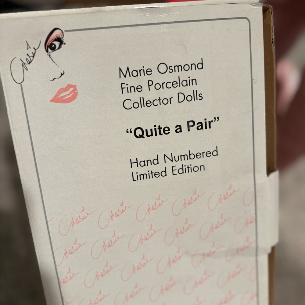 Marie Osmond fine porcelain collector doll “ quite the pair”‎ NWT